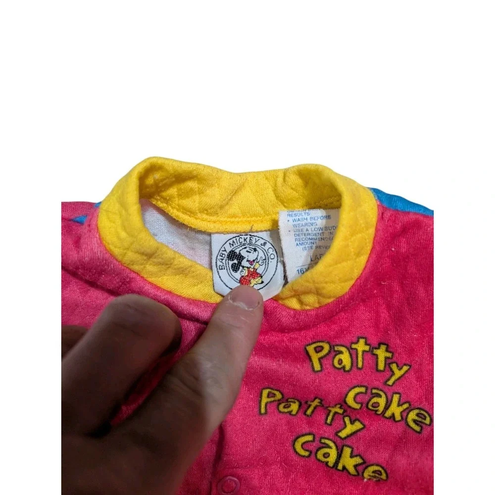 Vintage‎ Baby Mickey & Co. one piece Romper Mickey And Minnie Patty Cake 20lbs